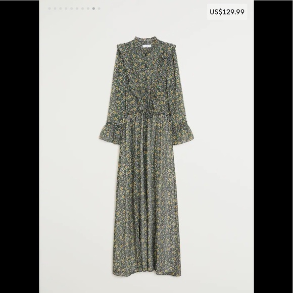 Mango Dress - Embossed Flower Gown - Picture 6 of 7